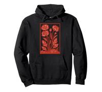 Red Poppies Flowers Tee Vintage Cottagecore Boho Poppy Field Pullover Hoodie