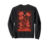 Red Poppies Flowers Tee Vintage Cottagecore Boho Poppy Field Sweatshirt