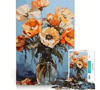 Red Poppies Hard Jigsaw Puzzle for Adults 1000 Pieces Recall Boost Quiet Calm Smooth Cut Classic Gift (38x52cm)