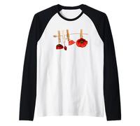 Red Poppies on a Leash Raglan Baseball Tee