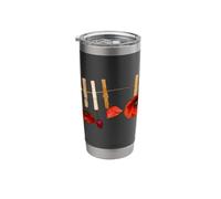 Red Poppies on a Leash Stainless Steel Insulated Tumbler