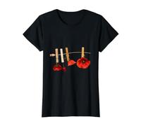 Red Poppies on a Leash Value Graphic T-Shirt, Women, Black, L