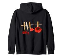 Red Poppies on a Leash Zip Hoodie