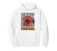 Red Poppies Remember and Honor Pullover Hoodie