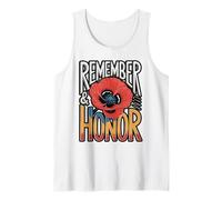 Red Poppies Remember and Honor Tank Top
