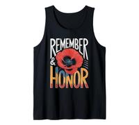 Red Poppies Remember and Honor Tank Top