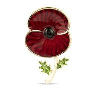 Red Poppy Badges,Premium Handmade Enamel Lapel Pin Brooch Badge ，Poppy Brooch Pin，Remembrance Day Memorial Gifts
