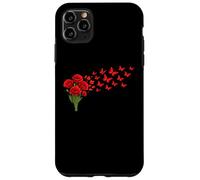 Red Poppy Butterfly Flower Gardening Floral Case for iPhone 11 Pro Max