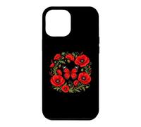 Red Poppy Butterfly Flower Gardening Floral Case for iPhone 12 Pro Max