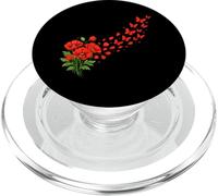 Red Poppy Butterfly Flower Gardening Floral PopSockets PopGrip for MagSafe