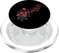 Red Poppy Butterfly Flower Gardening Floral PopSockets PopGrip for MagSafe