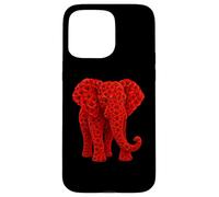 Red Poppy Elephant Flower Gardening Floral Case for iPhone 15 Pro Max