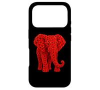 Red Poppy Elephant Flower Gardening Floral Case for iPhone 17 Pro