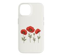 Red Poppy Field Vintage Botanical Wildflower Floral Nature Case for iPhone 14