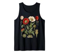 Red Poppy Floral Anatomy Botany Study Capsule Parts Tank Top