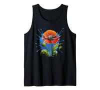 Red Poppy Flower Artwork Tank Top