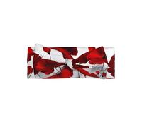 Red Poppy Flower Print Baby Bow Headband â€“ Gift for Newborns, Perfect for Infant, Girls â€“ Sweet Princess Hair Accessories