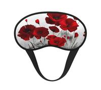Red Poppy Flower Sleep Mask for Side Sleeper, Eye Mask Sleeping for Women Men,for Sleeping with Elastic Band