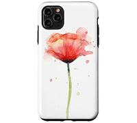 Red Poppy Flower Watercolor Case for iPhone 11 Pro Max
