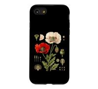 Red Poppy Morphology Botanical Flower Capsule Plate Case for iPhone SE (2020) / 7/8