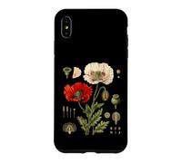 Red Poppy Morphology Botanical Flower Capsule Plate Case for iPhone XS Max