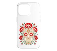 Red Poppy Sugar Skull Flower Floral Hispanic Heritage Case for iPhone 16 Pro