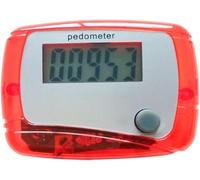 Red Portable Counter Mini Digital LCD Pedometer Sports Walking Running Step Counter Meter Walking Distance Miles, Calorie Counter, Daily Target Monitor, Exercise Time Fitness Technology