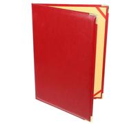 Red Portfolio Folder for Documents with Iron Clip for Graduation Gifts