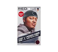 RED Premium Bow Wow X Power Wave Durag, 360 Wave Compression Cap for Men & Women, Adjustable Hook-and-Loop Strap, Stylish & Durable, Ideal for Locs, Braids, Finger Waves (Velvet - Charcoal Gray)