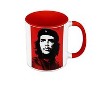 Red Premium Quality Colour Mug - Che Guevara Cuba Communism Revolutionary Character Historical Character - Mug with Handle and Coloured Interior