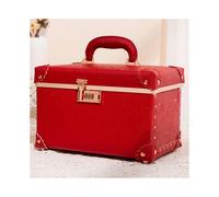 (Red press (13 inches)) Net Red INS Wind Superfire Makeup Box Practice With A Large Capacity Storage Box Tattoo Toolbox Korean Version Of Korean Makeup