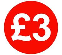 £ Red Price Stickers - 13mm, £3, 200