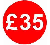 £ Red Price Stickers - 13mm, £35, 200