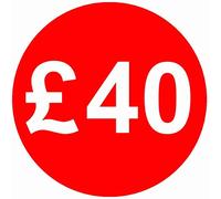 £ Red Price Stickers - 13mm, £40, 200