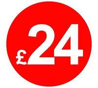 £ Red Price Stickers - 20mm, £24, 80