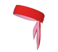 Red Print Dual Sided Sweatwicking Headbands For Men And Women, Athletic Running Hairband