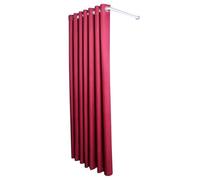 Red Privacy Partition Curtains for Fitting Rooms Removable Changing Room Divider with LShaped Rod Ideal for Boutique Corners 100x100cm (3.3x3.3ft)