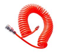Red Pu Air Hose with Connector for Air Compressor, Stretchable Tube