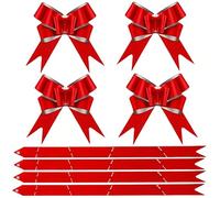 Red Pull Bows,40P Glitter Bows Christmas Pull Bow Red Pulled Bow Ribbon Gift Bowfor Gift Wrapping,Birthday Gifts Bow Ribbon Reds Wrapping Bow for Wedding Ribbons Pull Bows Basket Christmas Trees Décor