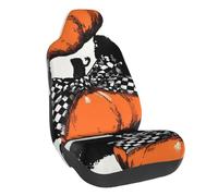 Red Pumpkin Car Seat Cover Sunflower Harvest Elastic Auto Seat Protector Universal Fit Vehicle Sedan SUV Truck