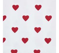 (Red) Pure Cotton Heart Fabric 150cm Wide