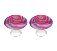 Red - Purple Vortex Cabinet Knobs, 2-Pack Silver Stainless Steel Drawer Pulls with Screws, Elegant Hardware for Dressers, Kitchen,Cabinets & Desks