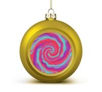 Red - Purple Vortex Christmas Ball Ornaments - Shatterproof Plastic Vintage Rustic Xmas Tree Decorations Pendant for Family Holiday Wedding Party Xmas Hanging Decoration