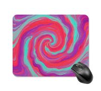 Red - Purple Vortex Mouse Pad Square Laptop Mouse Mat Cute Computer Mousepad Keyboard Pad Non-Slip Desk Pads for Gaming Office Work Home 20 * 25cm