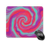 Red - Purple Vortex Mouse Pad Square Laptop Mouse Mat Cute Computer Mousepad Keyboard Pad Non-Slip Desk Pads for Gaming Office Work Home 25 * 30cm