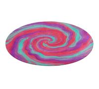Red - Purple Vortex Round Area Rug Non Slip Backing Doormat Water Absorbent Plush Throw Low-Pile Non-Slip Floor Mat Carpet for Living Room Bedroom Entryway Nursery Room 90 * 90cm