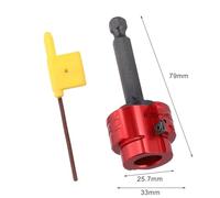 Red PVC Pipe Reamer 6.35mm Hex Shaft Plumbing Tool ABS Drain | This red metal plumbing tool removes burrs from PVC and ABS pipes to help create leak-free joints during installation.