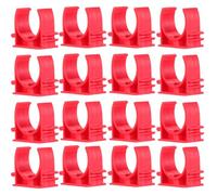 Red PVC U Shape Pipe Support Clamp for Gas Pipes and Pex Tubing | Quick Install, Lightweight Hardware, Corrosion Resistant Band, for Plumbing Installation, Ground Use