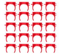 Red PVC U Shaped Pipe Clamp for Cable Conduit Support | Non Conductive Corrosion Resistant Hold, Quick Install for Plumbers and Maintenance Workers, Ground Use
