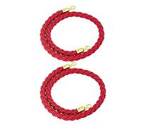 Red Queue Barrier Rope for Crowd Control - 2.7m/8.9ft ion Hemp Rope with Polished Finish - Safety Rope for s & Queue Poles